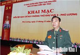 Khai mạc diễn tập Ban Chỉ huy phòng thủ khu vực 2 – Phú Lương, Thái Nguyên